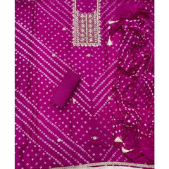 Pure Organza Suit Set with thread work - Yanchi