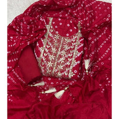 Pure Organza Suit Set with thread work - Yanchi