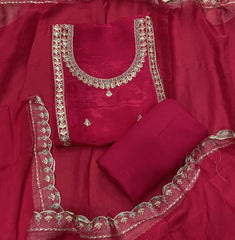 Pure Organza Suit Set with Zari & sequence Work - Yanchi