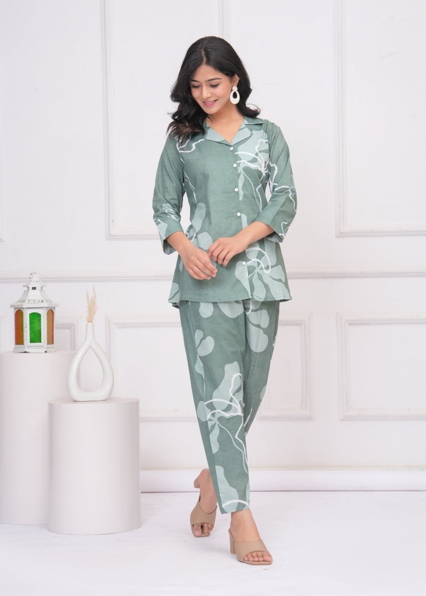 Pure Sanganeri Cotton Co - ord Set - Yanchi