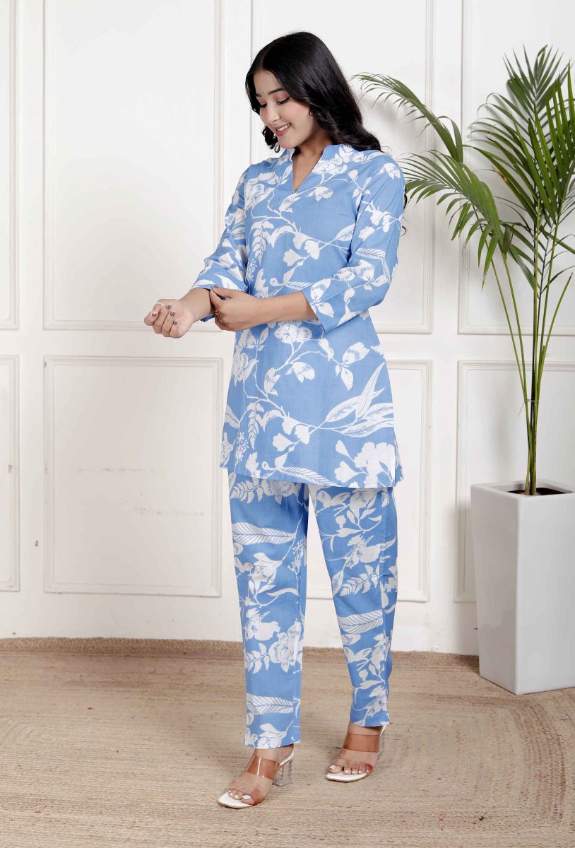 Pure Sanganeri Cotton Co - ord Set - Yanchi