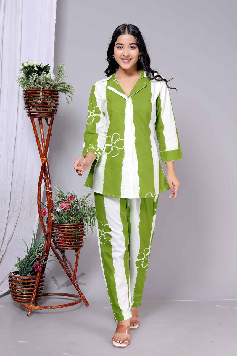 Pure Sanganeri Cotton Co - ord Set - Yanchi