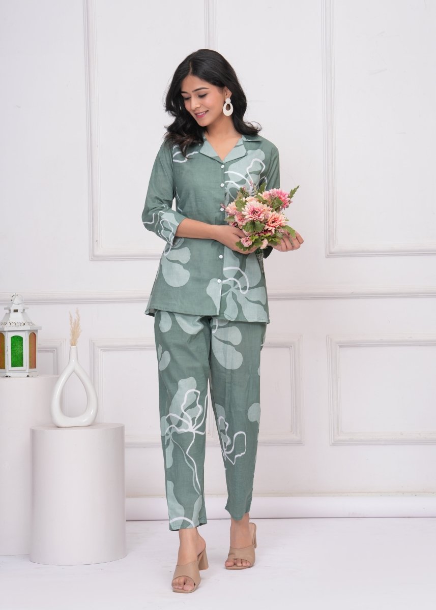 Pure Sanganeri Cotton Co - ord Set - Yanchi