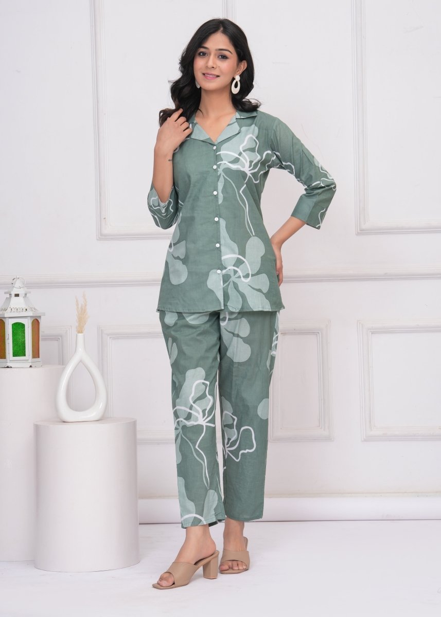 Pure Sanganeri Cotton Co - ord Set - Yanchi