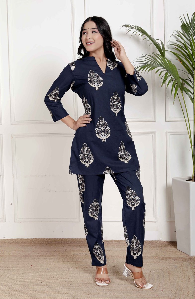 Pure Sanganeri Cotton Co - ord Set - Yanchi