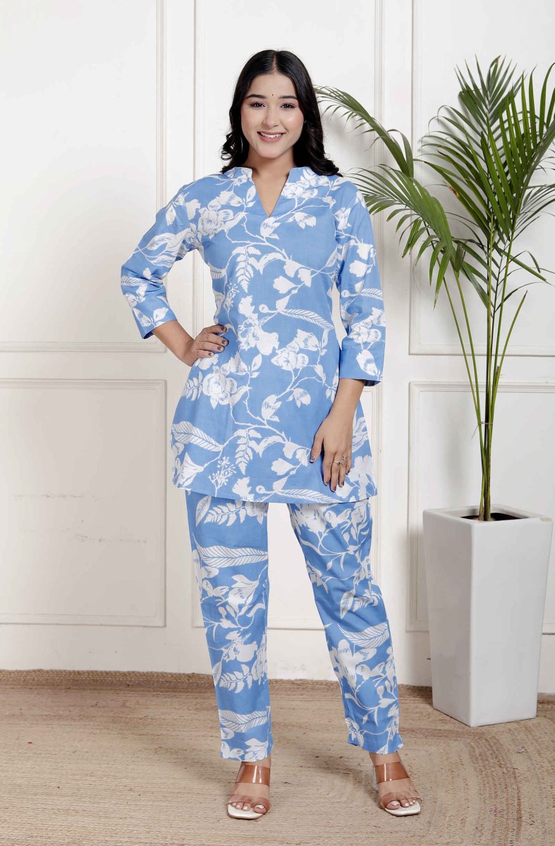 Pure Sanganeri Cotton Co - ord Set - Yanchi
