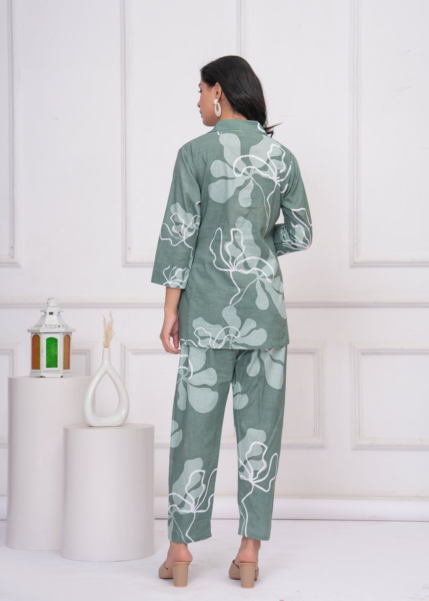 Pure Sanganeri Cotton Co - ord Set - Yanchi