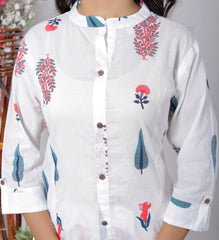 Pure Sanganeri Cotton Long Co - ord Set - Yanchi
