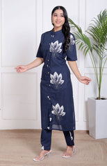 Pure Sanganeri Cotton Long Co - ord Set - Yanchi