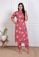 Pure Sanganeri Cotton Long Co - ord Set - Yanchi