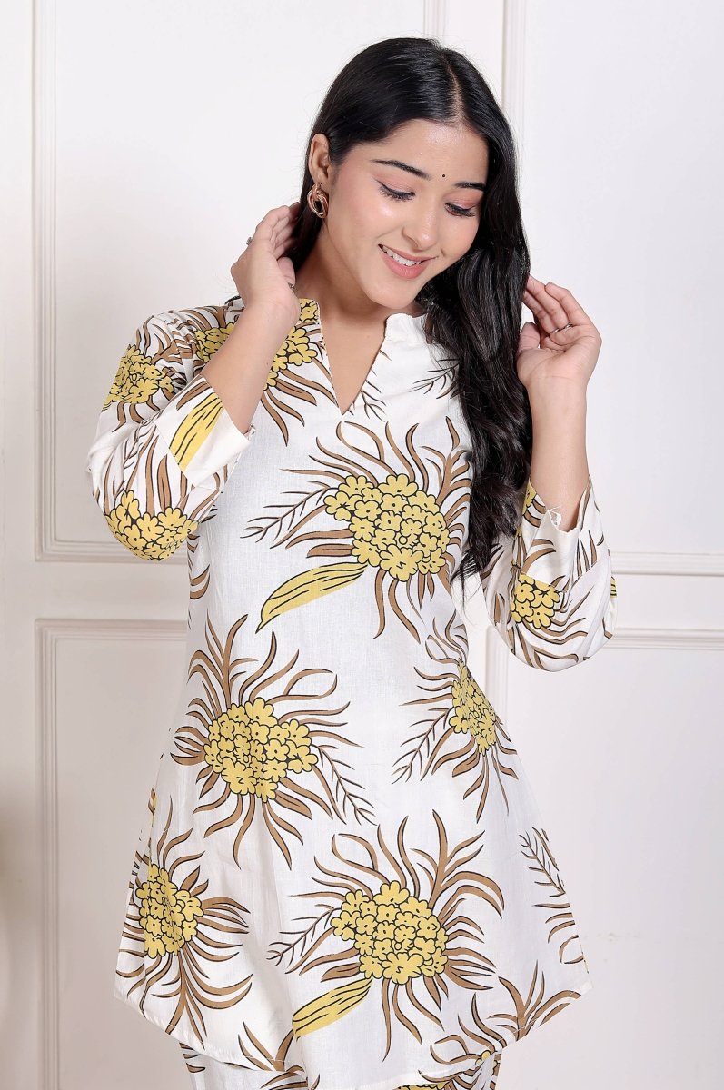 Pure Sanganeri Cotton Long Co - ord Set - Yanchi