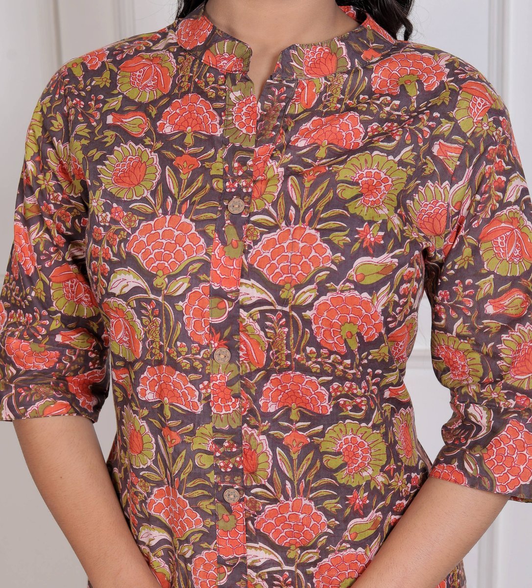 Pure Sanganeri Cotton Long Co - ord Set - Yanchi