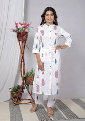 Pure Sanganeri Cotton Long Co - ord Set - Yanchi