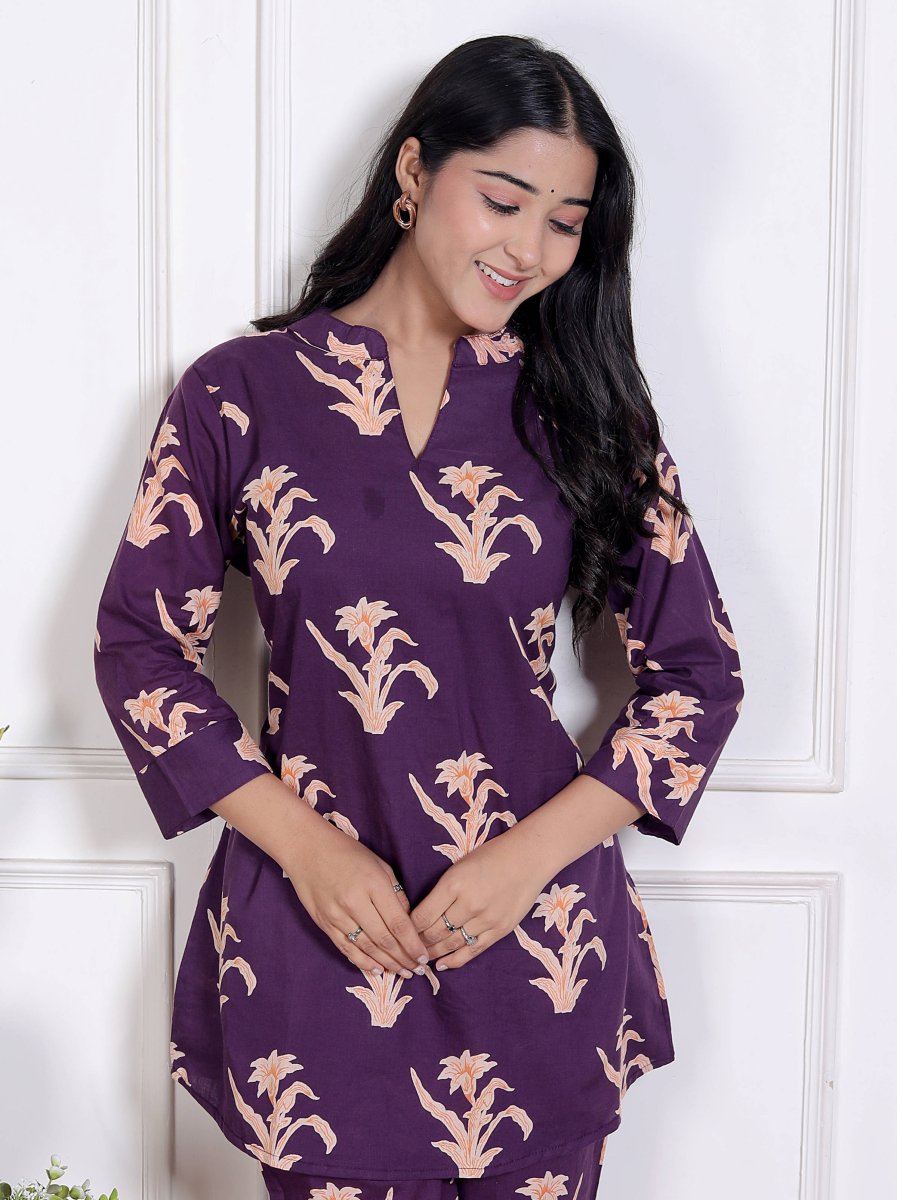 Pure Sanganeri Cotton Long Co - ord Set - Yanchi