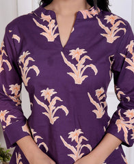 Pure Sanganeri Cotton Long Co - ord Set - Yanchi