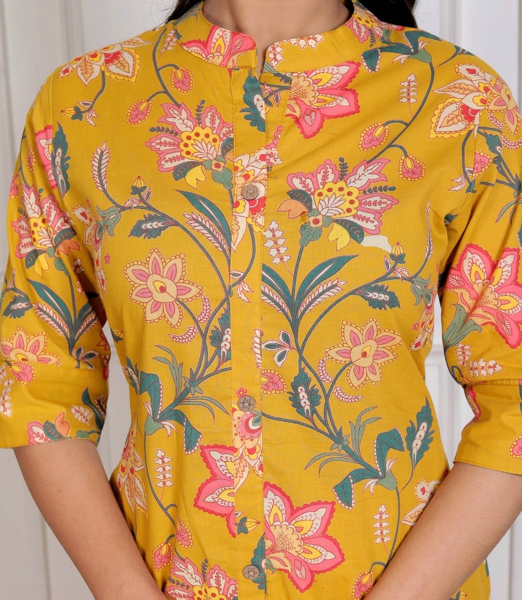 Pure Sanganeri Cotton Long Co - ord Set - Yanchi