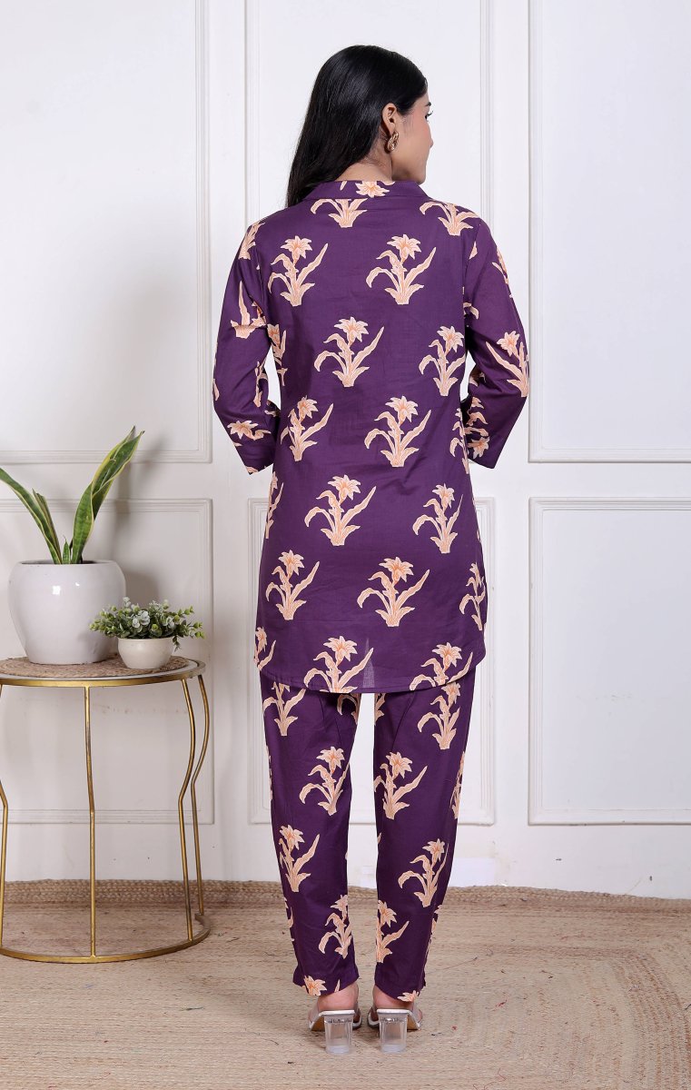 Pure Sanganeri Cotton Long Co - ord Set - Yanchi