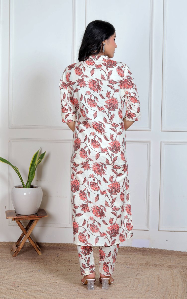 Pure Sanganeri Cotton Long Co - ord Set - Yanchi