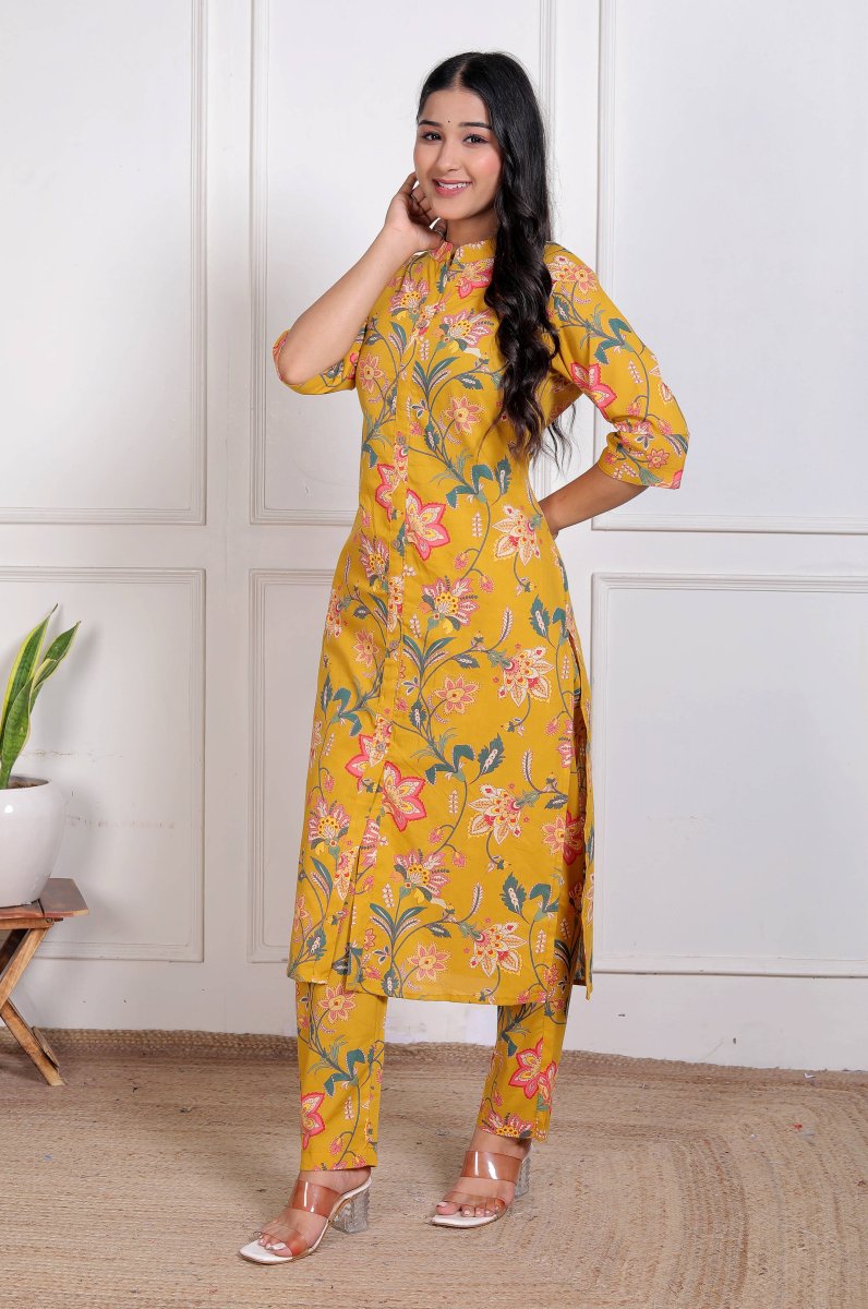 Pure Sanganeri Cotton Long Co - ord Set - Yanchi