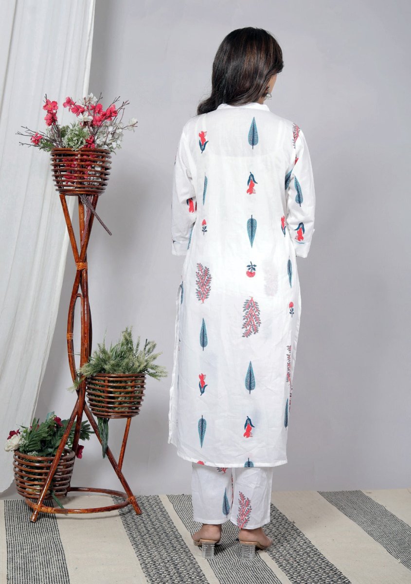 Pure Sanganeri Cotton Long Co - ord Set - Yanchi