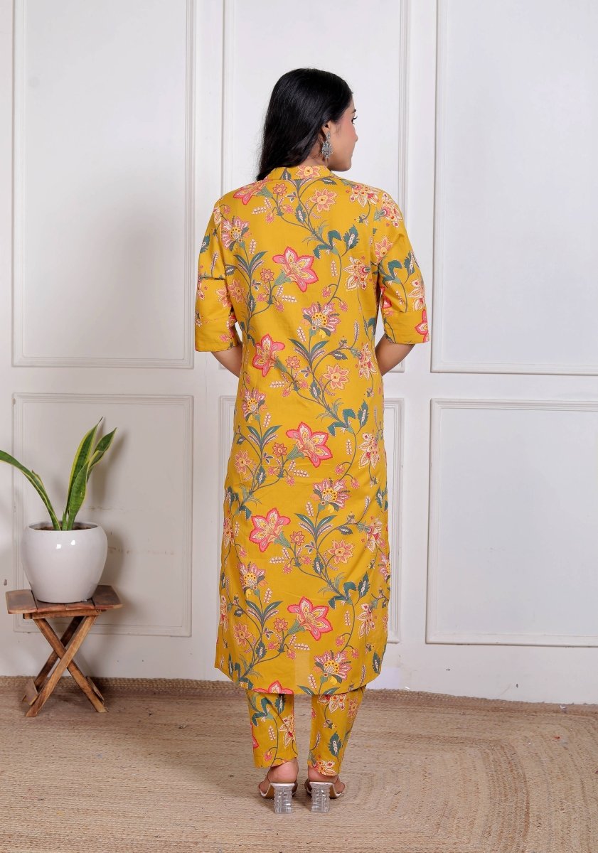 Pure Sanganeri Cotton Long Co - ord Set - Yanchi