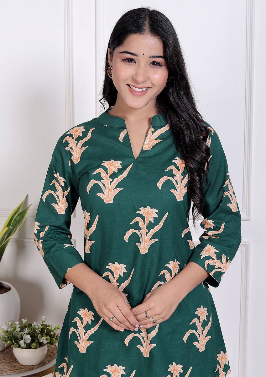 Pure Sanganeri Cotton Long Co - ord Set - Yanchi