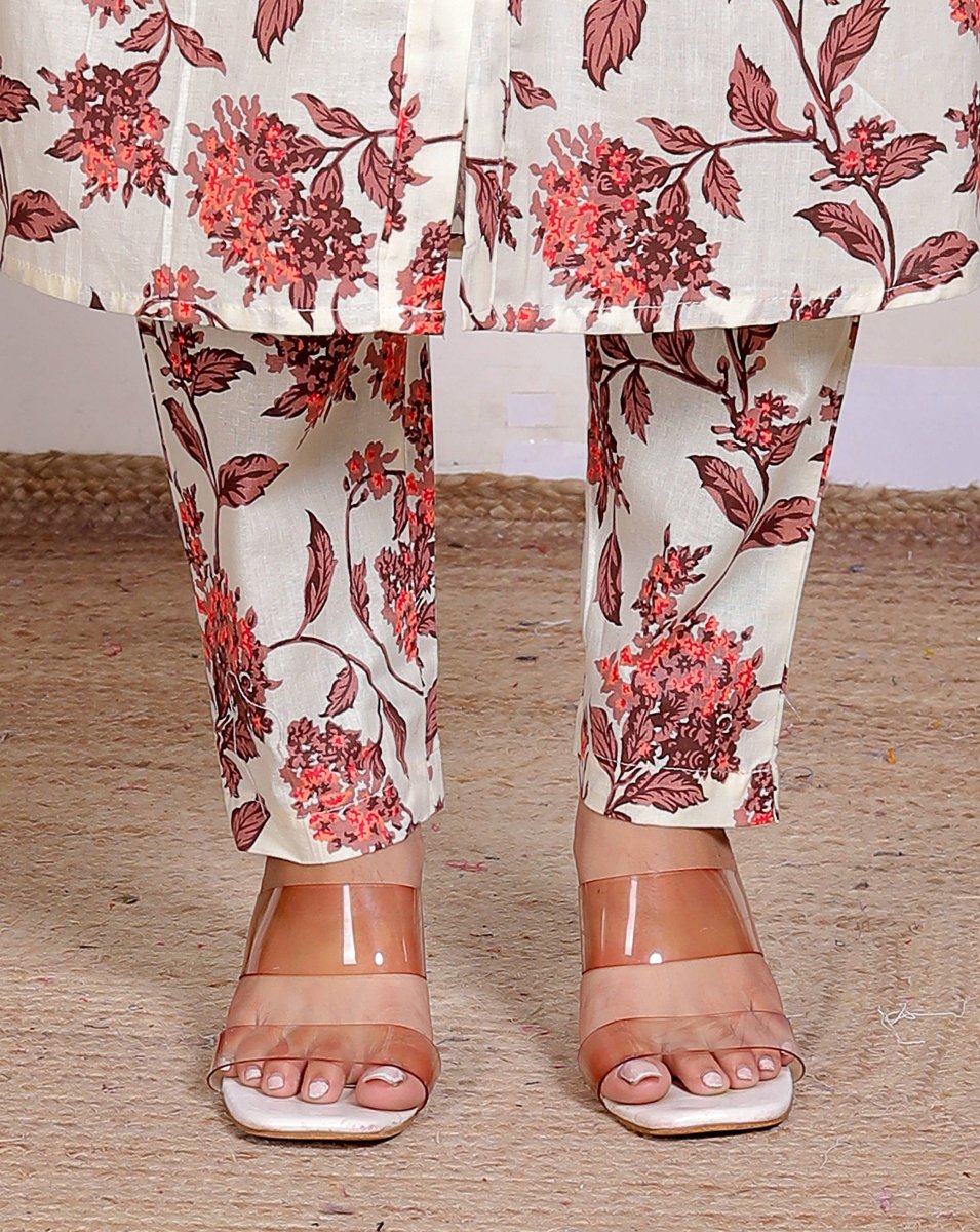 Pure Sanganeri Cotton Long Co - ord Set - Yanchi