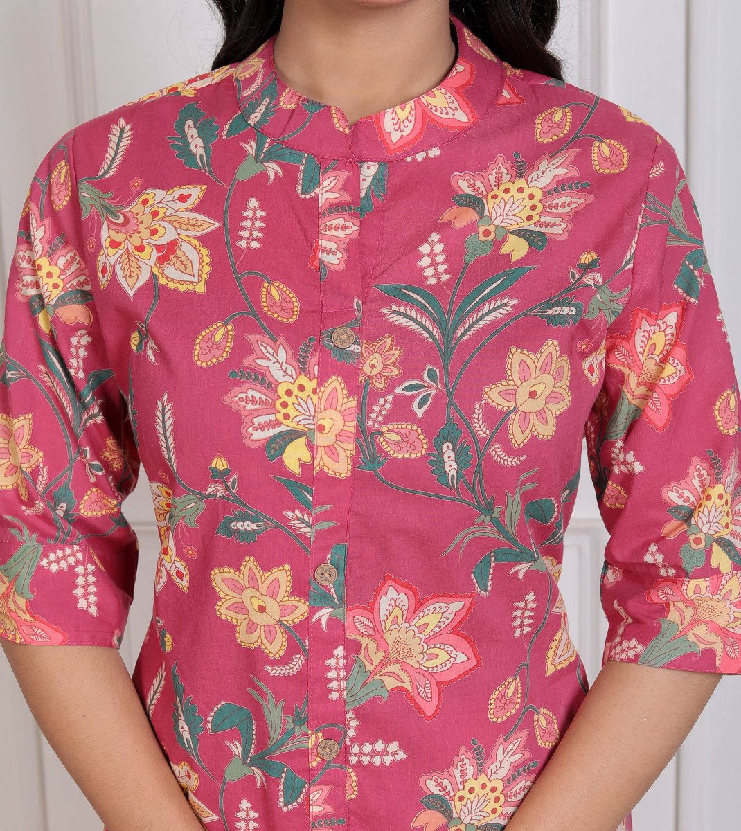 Pure Sanganeri Cotton Long Co - ord Set - Yanchi