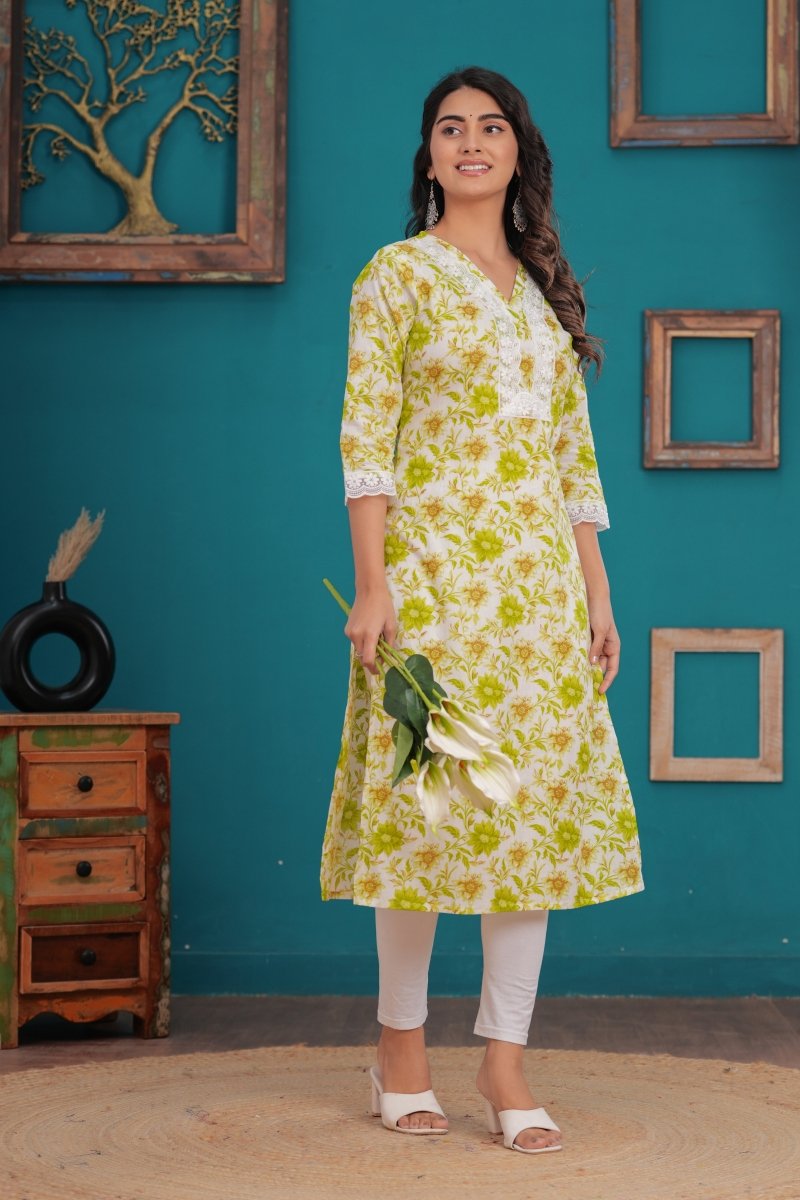 Pure Sanganeri Cotton Print Kurti - Yanchi