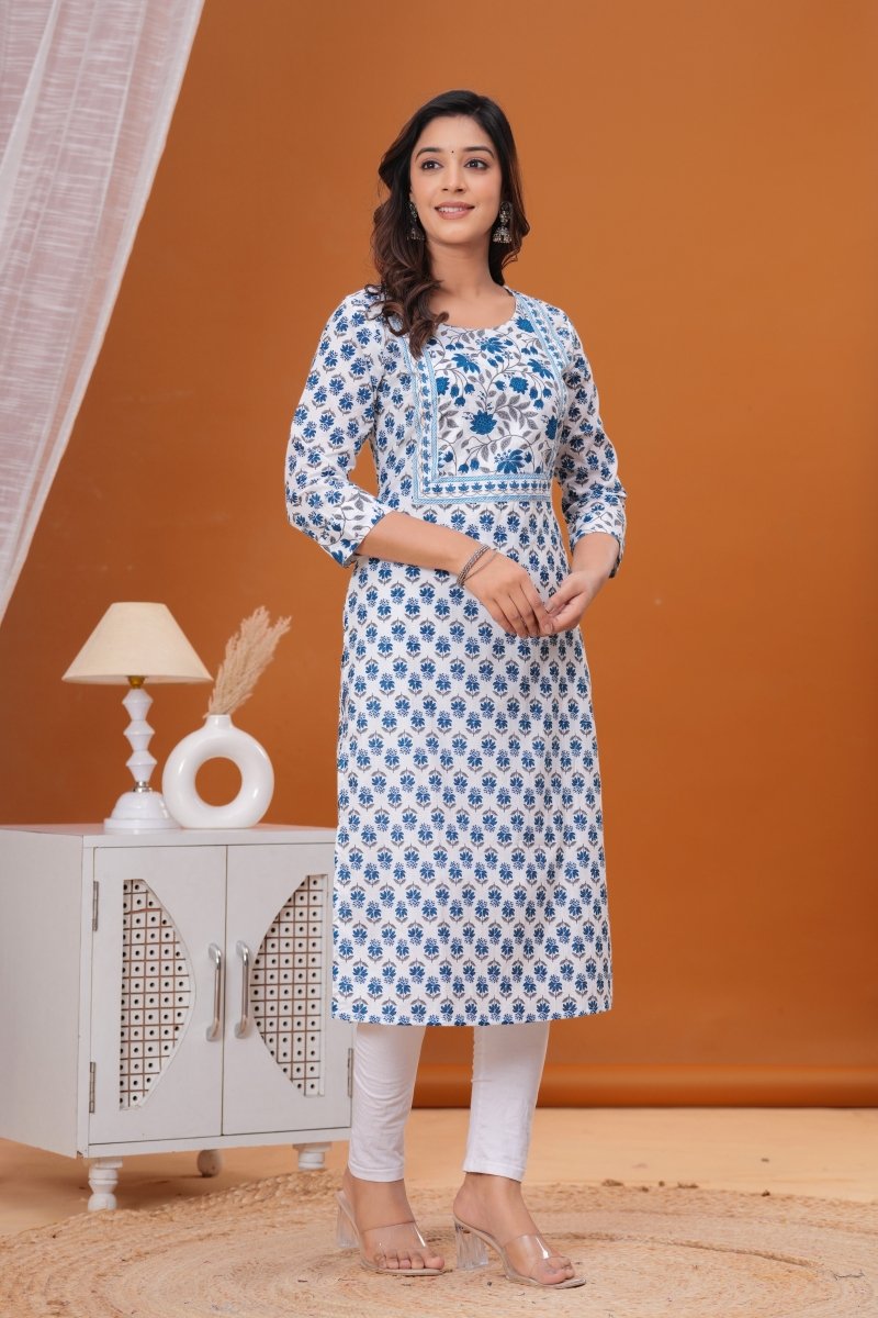 Pure Sanganeri Cotton Print Kurti - Yanchi