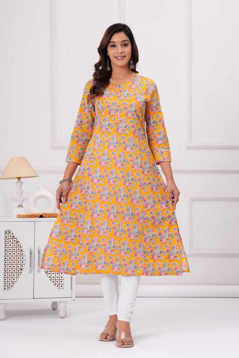 Pure Sanganeri Cotton Print Kurti - Yanchi