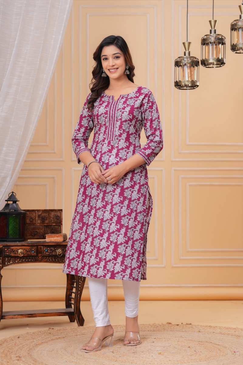 Pure Sanganeri Cotton Print Kurti - Yanchi