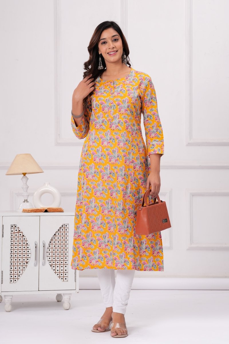 Pure Sanganeri Cotton Print Kurti - Yanchi