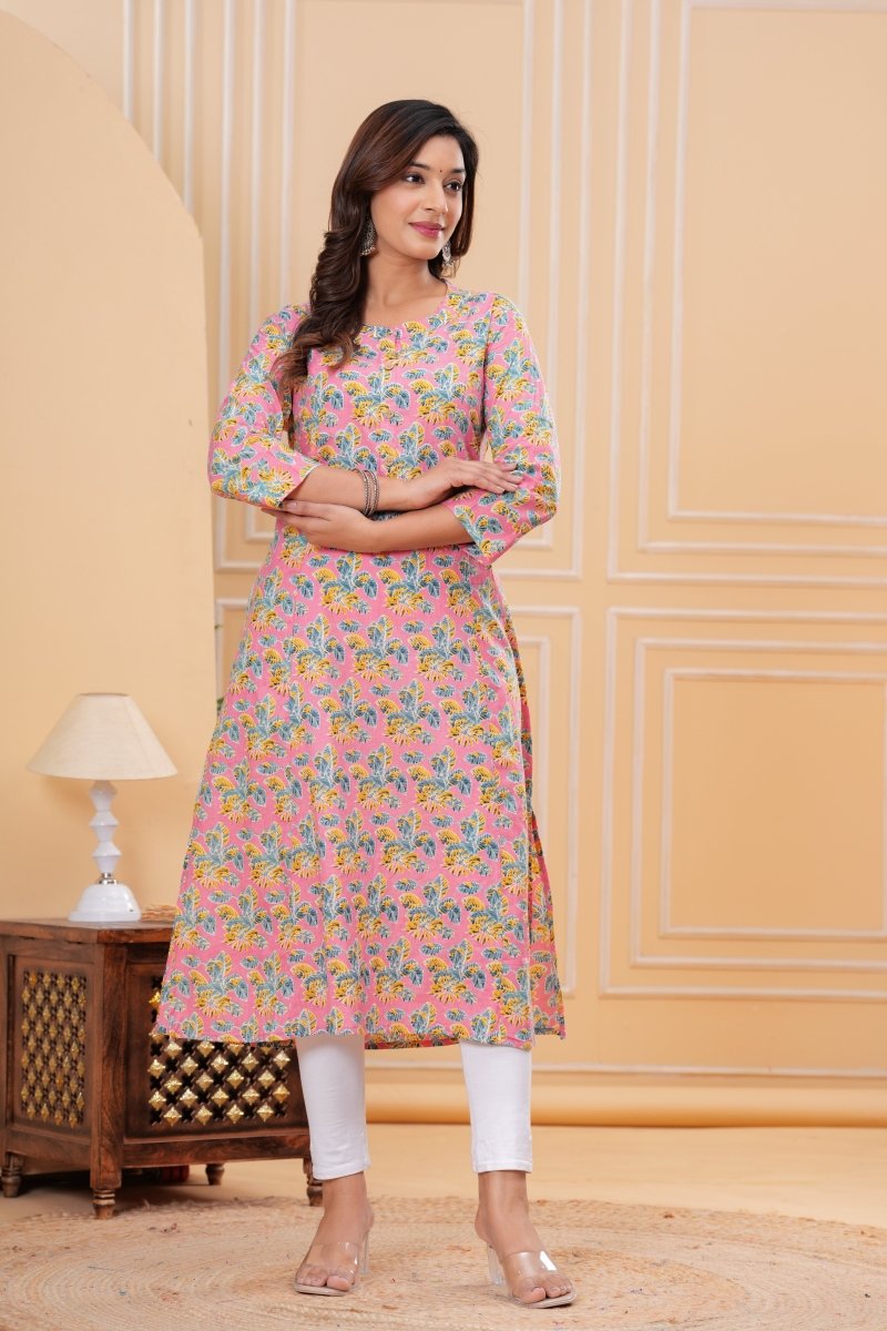 Pure Sanganeri Cotton Print Kurti - Yanchi