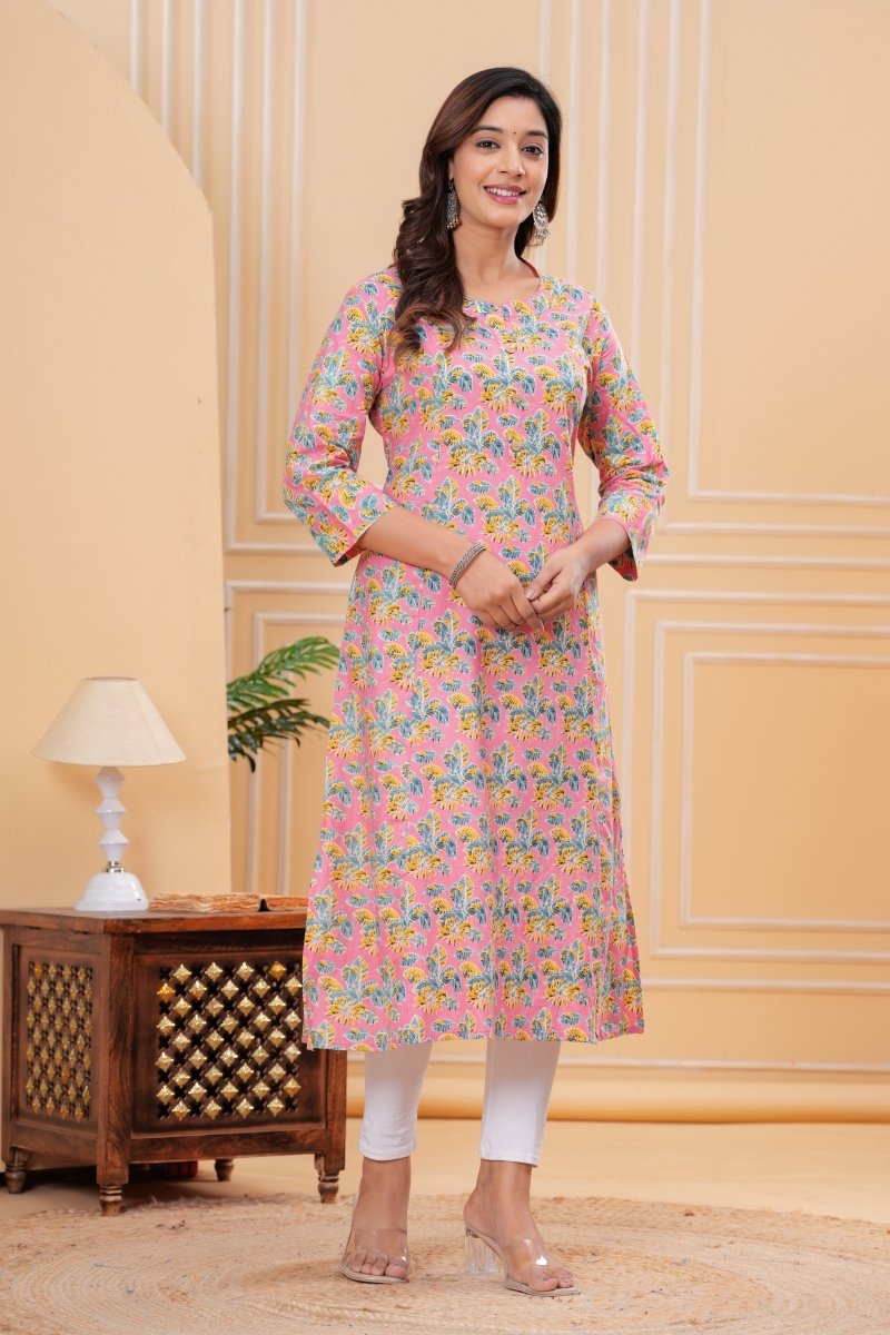 Pure Sanganeri Cotton Print Kurti - Yanchi