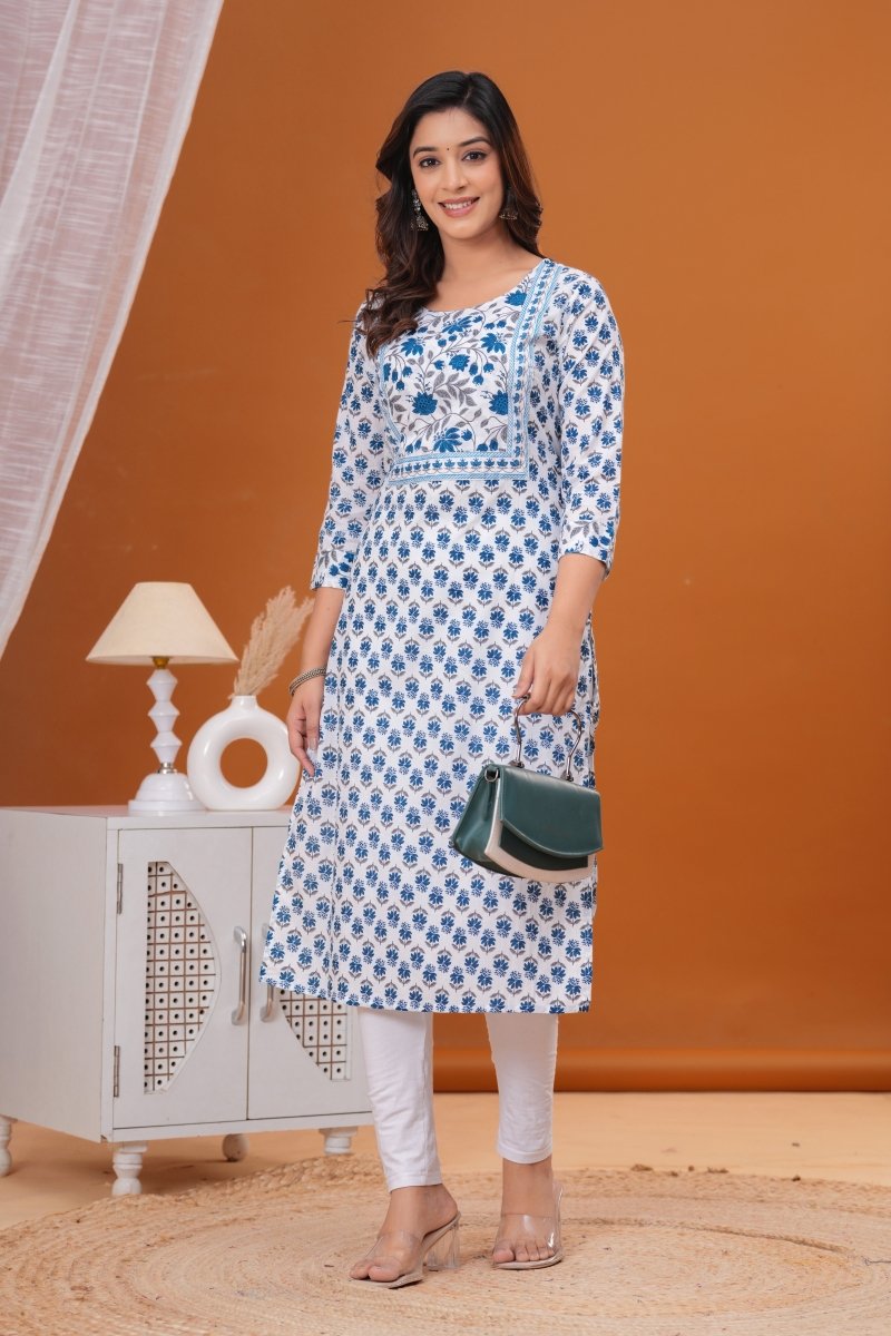 Pure Sanganeri Cotton Print Kurti - Yanchi