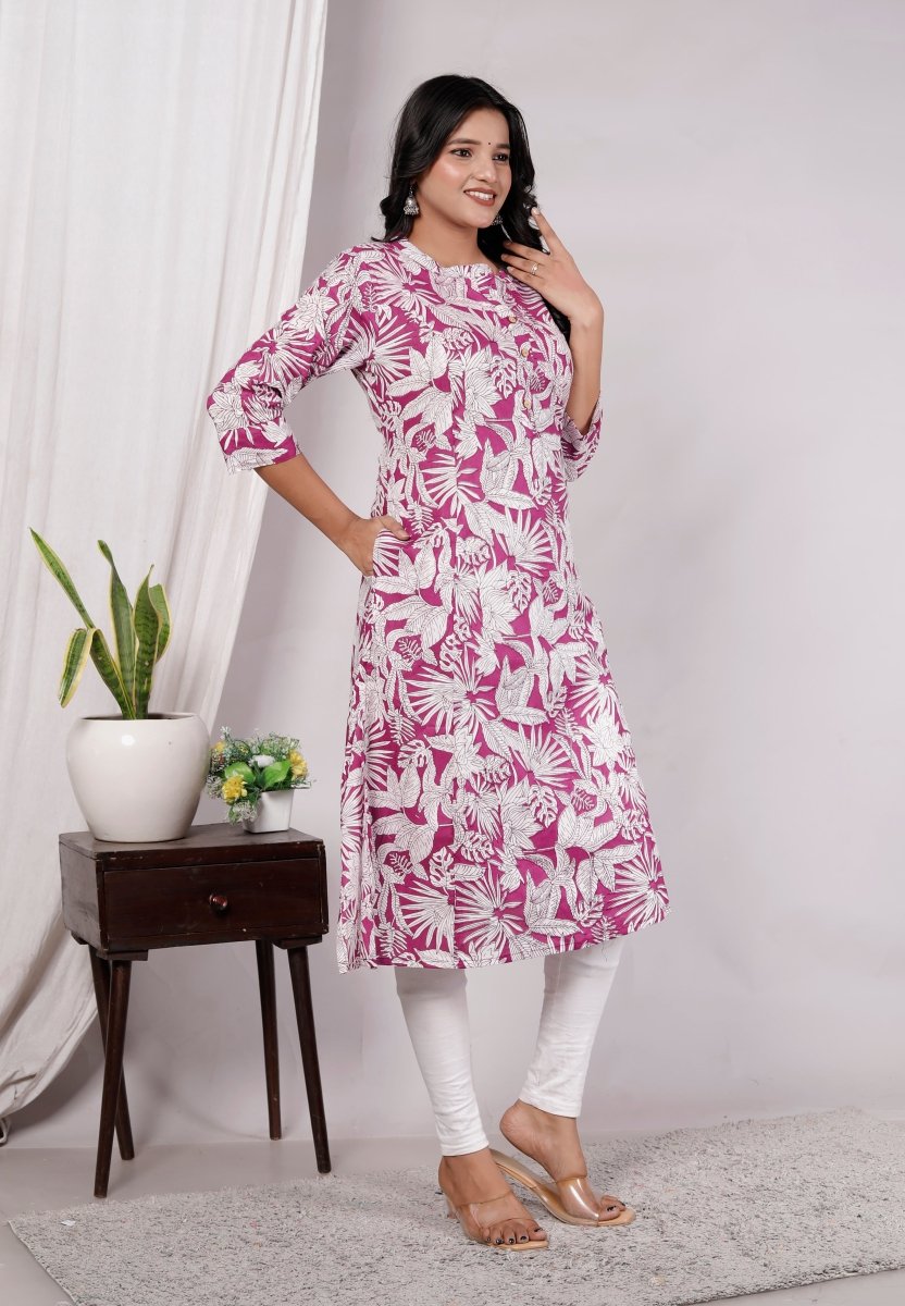 Pure Sanganeri Cotton Print Kurti - Yanchi