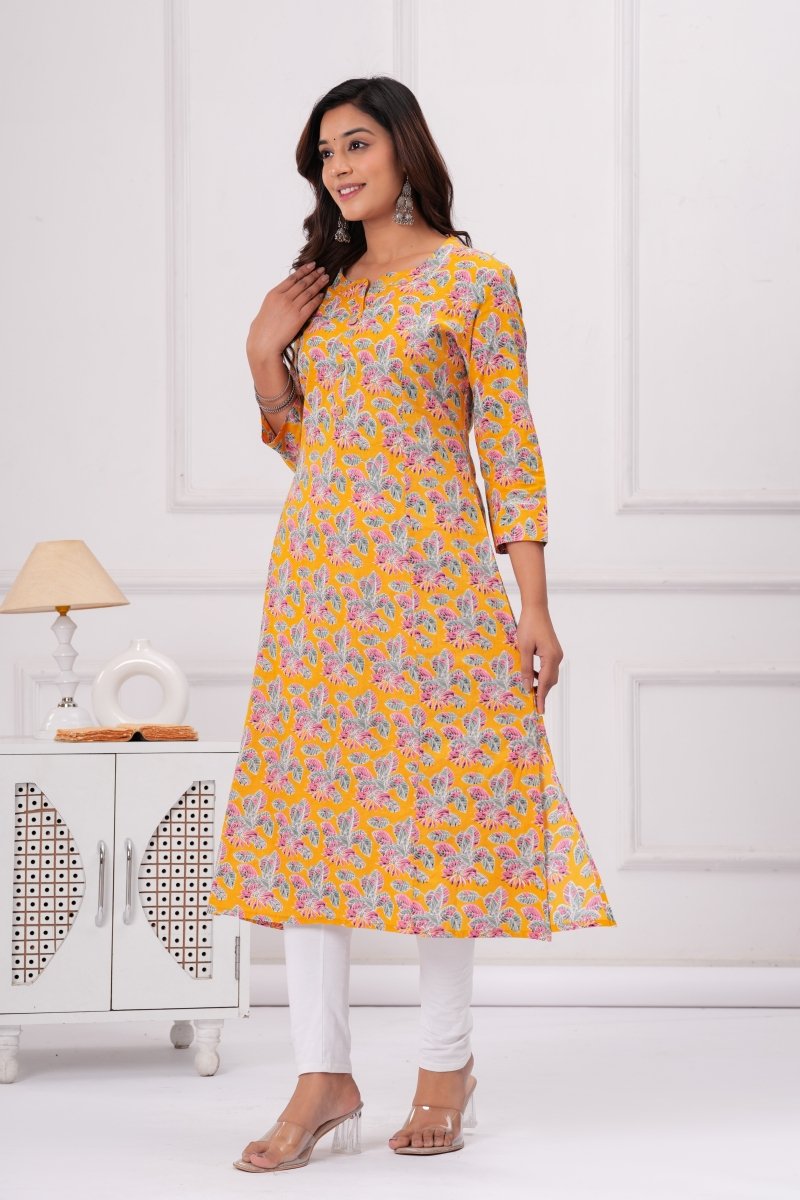 Pure Sanganeri Cotton Print Kurti - Yanchi