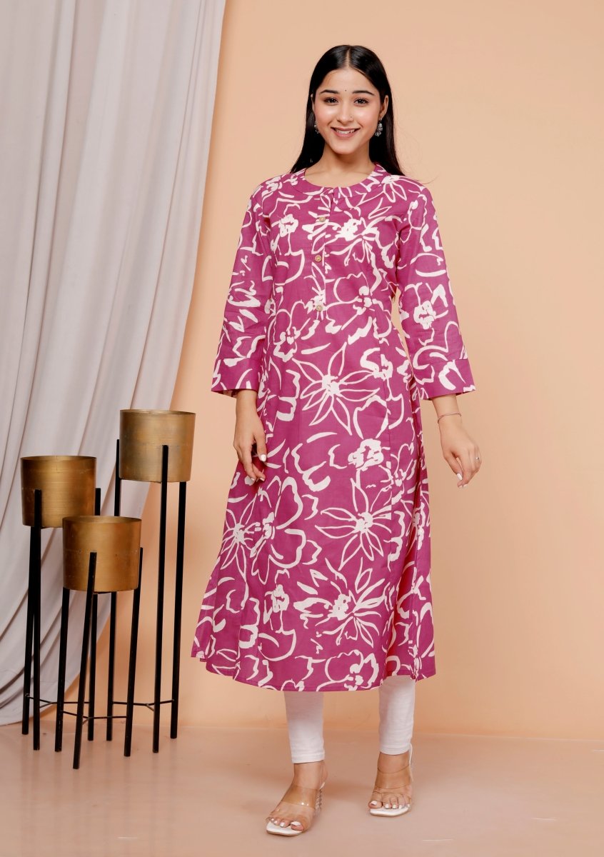 Pure Sanganeri Cotton Print Kurti - Yanchi