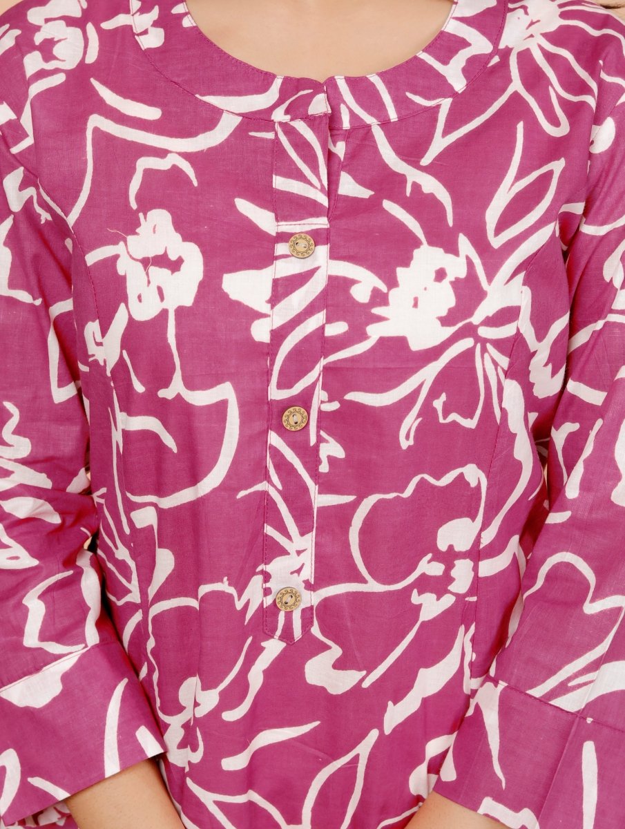Pure Sanganeri Cotton Print Kurti - Yanchi