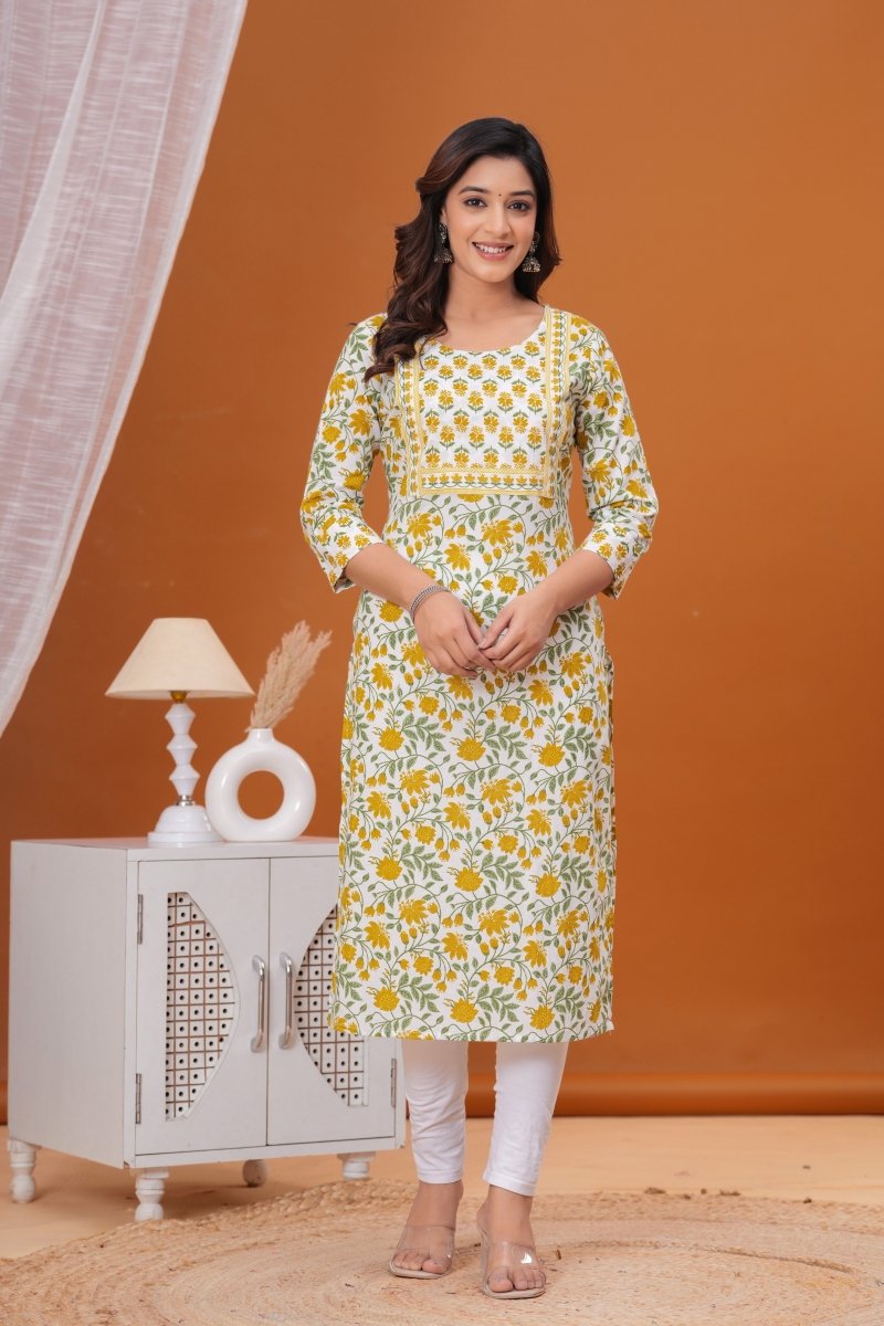 Pure Sanganeri Cotton Print Kurti - Yanchi