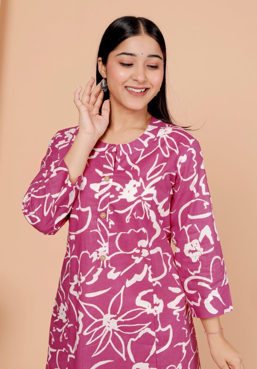 Pure Sanganeri Cotton Print Kurti - Yanchi