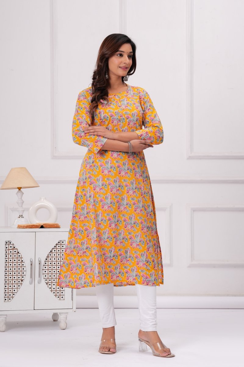 Pure Sanganeri Cotton Print Kurti - Yanchi