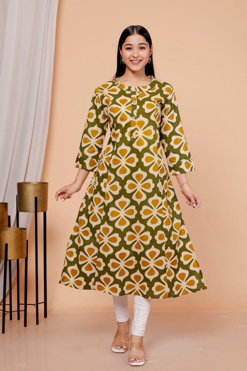 Pure Sanganeri Cotton Print Kurti - Yanchi