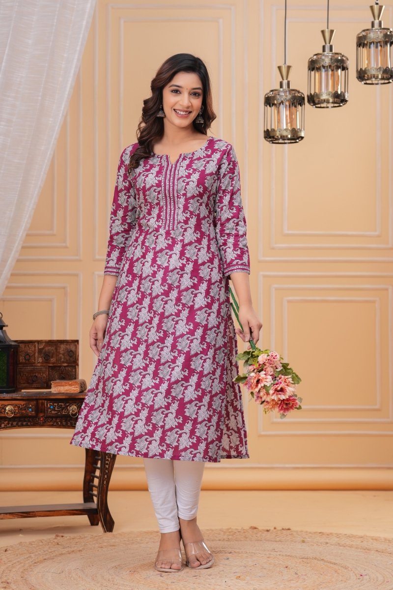 Pure Sanganeri Cotton Print Kurti - Yanchi