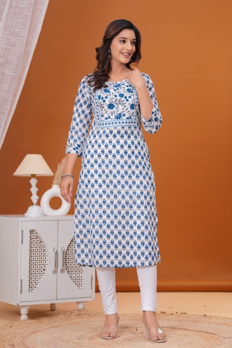 Pure Sanganeri Cotton Print Kurti - Yanchi