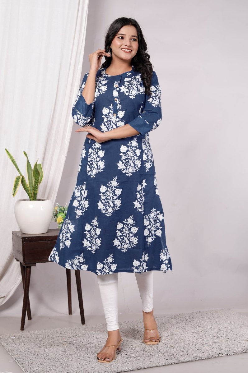 Pure Sanganeri Cotton Print Kurti - Yanchi