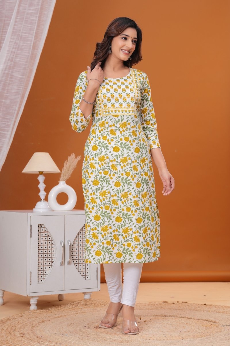 Pure Sanganeri Cotton Print Kurti - Yanchi