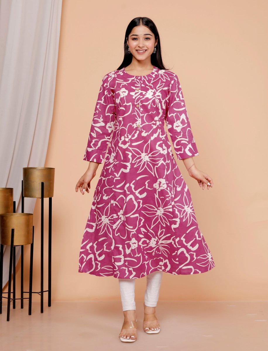Pure Sanganeri Cotton Print Kurti - Yanchi