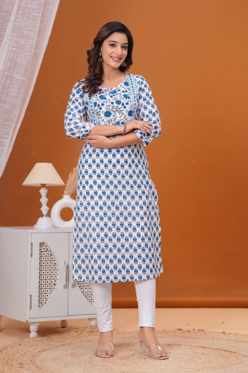 Pure Sanganeri Cotton Print Kurti - Yanchi